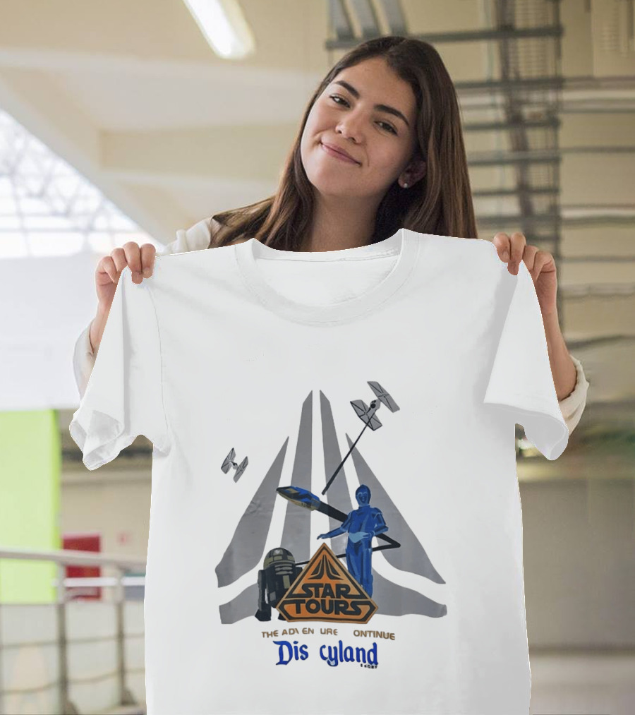 Star Tours The Adventures Continue Disneyland C 3PO R2 D2 T-Shirt