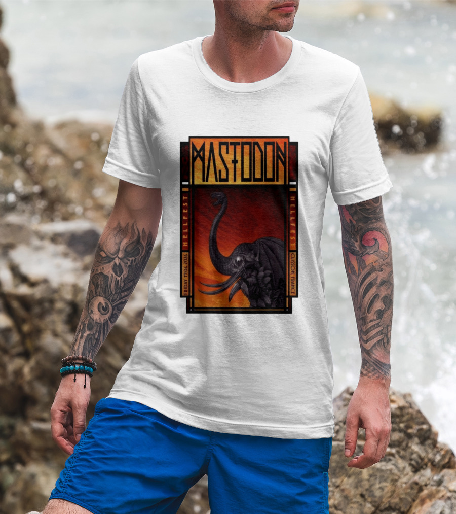Mastodon Hellfest Clisson France June 19 2026 Dragon T-Shirt