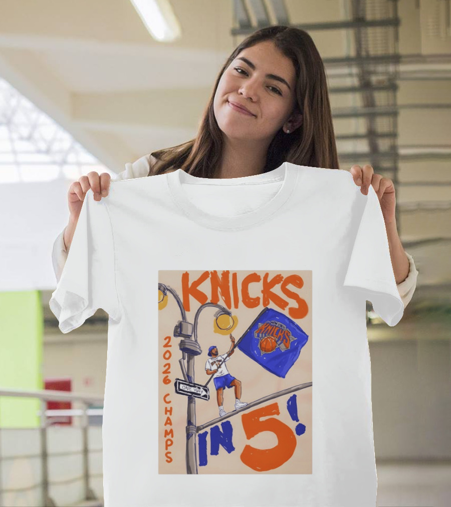 Jalen Brunson New York Knicks 2026 Champs Knicks In 5 Basketball Team T-Shirt