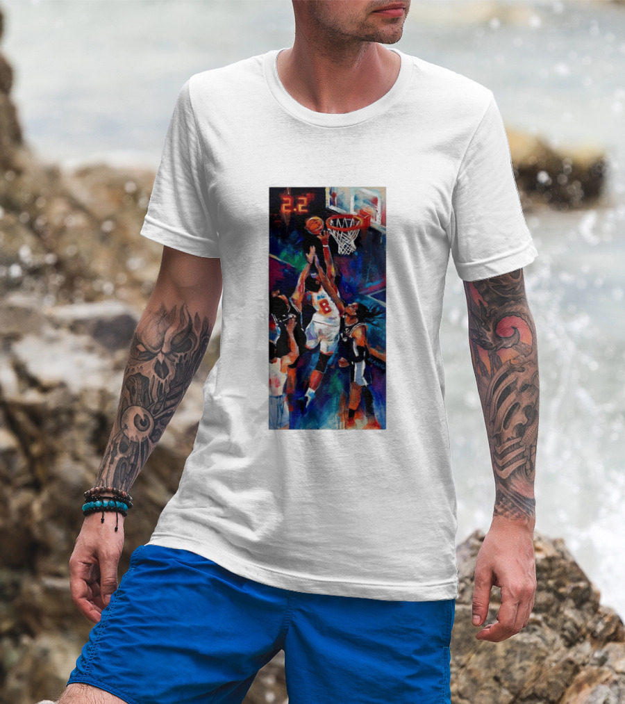 OG Anunoby Tip In 2.2 New York Knicks NBA Basketball Player Action T-Shirt