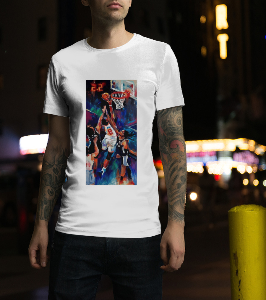 OG Anunoby Tip In 2.2 New York Knicks NBA Basketball Player Action T-Shirt