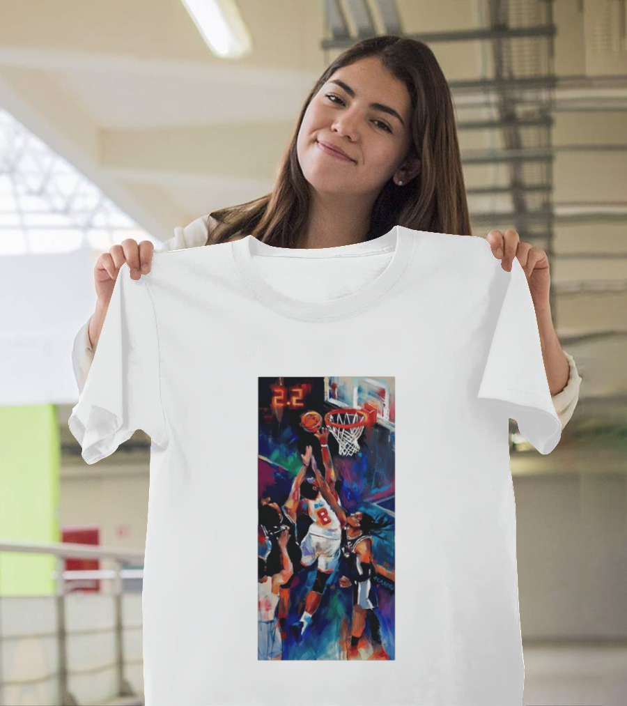 OG Anunoby Tip In 2.2 New York Knicks NBA Basketball Player Action T-Shirt