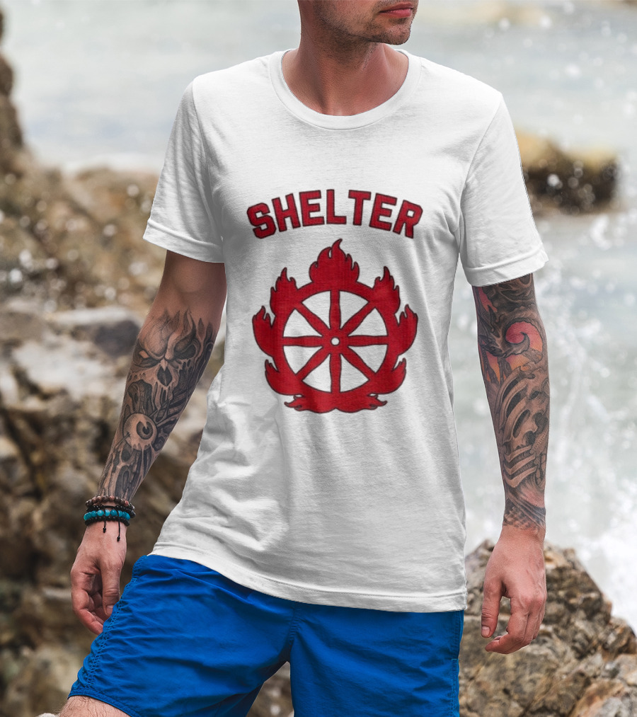 Shelter Mantra 95 Flaming Wheel T-Shirt