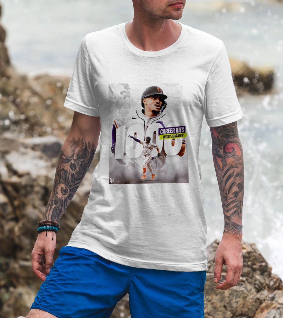 Willy Adames 1000 Career Hits San Francisco T-Shirt