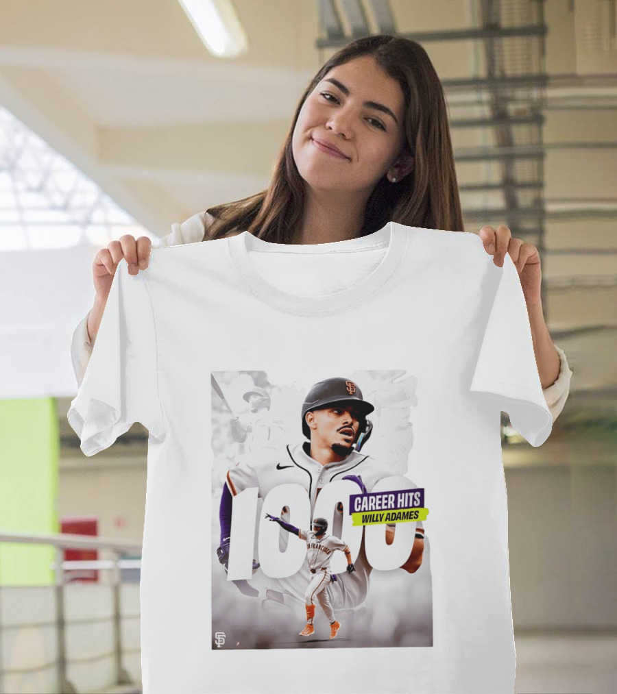 Willy Adames 1000 Career Hits San Francisco T-Shirt