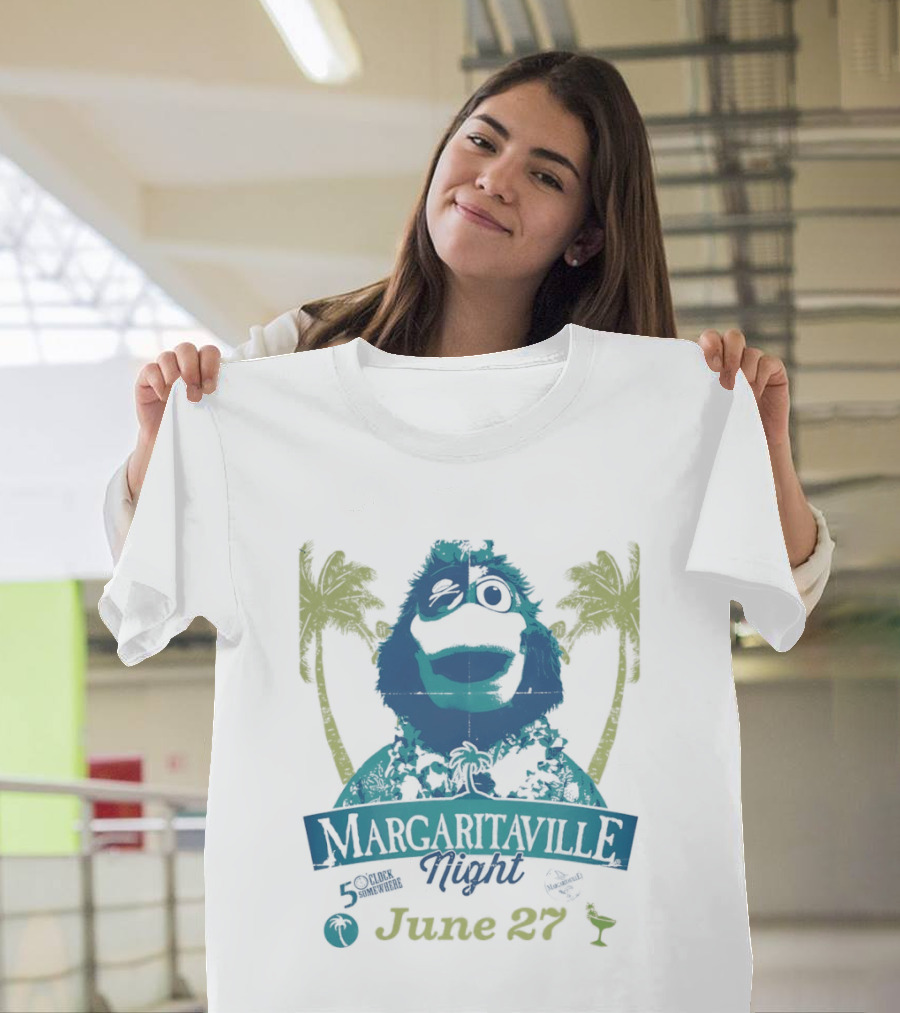 Philly Phanatic Margaritaville Night 5 O' Somewhere June 27 Palm Trees T-Shirt