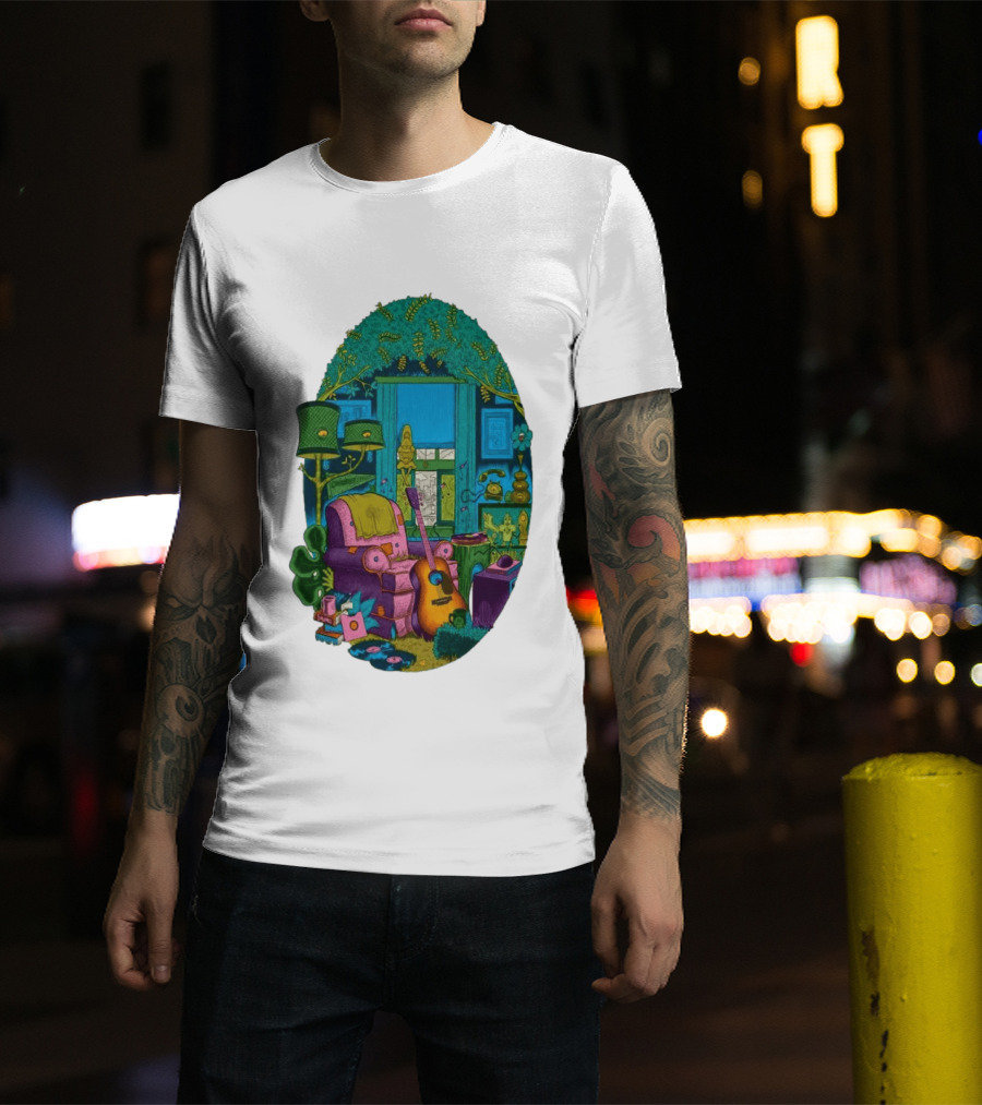 Trey Anastasio June 20 2026 Kleinhans Music Hall Buffalo NY Concert Acoustic Guitar Retro Living Room Aesthetic T-Shirt