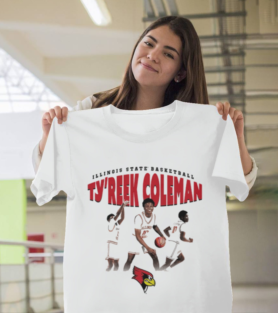Illinois State Basketball Ty'Reek Coleman Redbirds T-Shirt