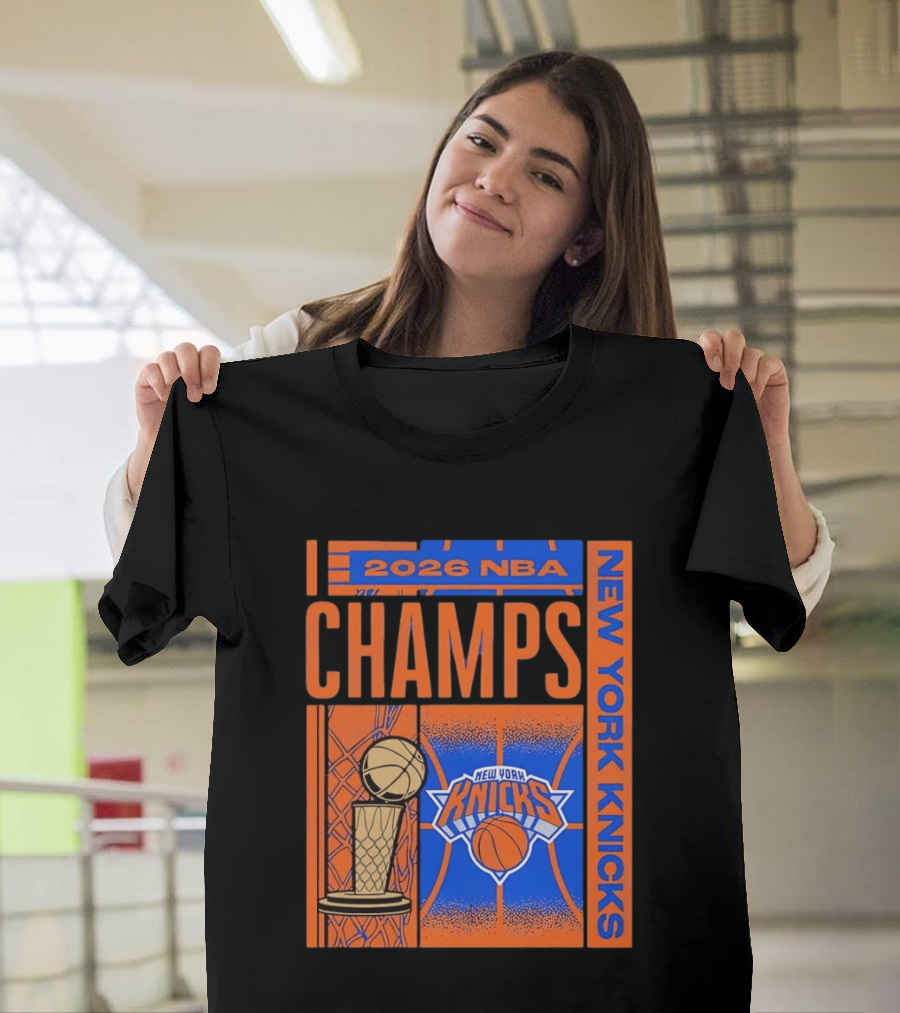 2026 NBA Champs New York Knicks Basketball Trophy T-Shirt