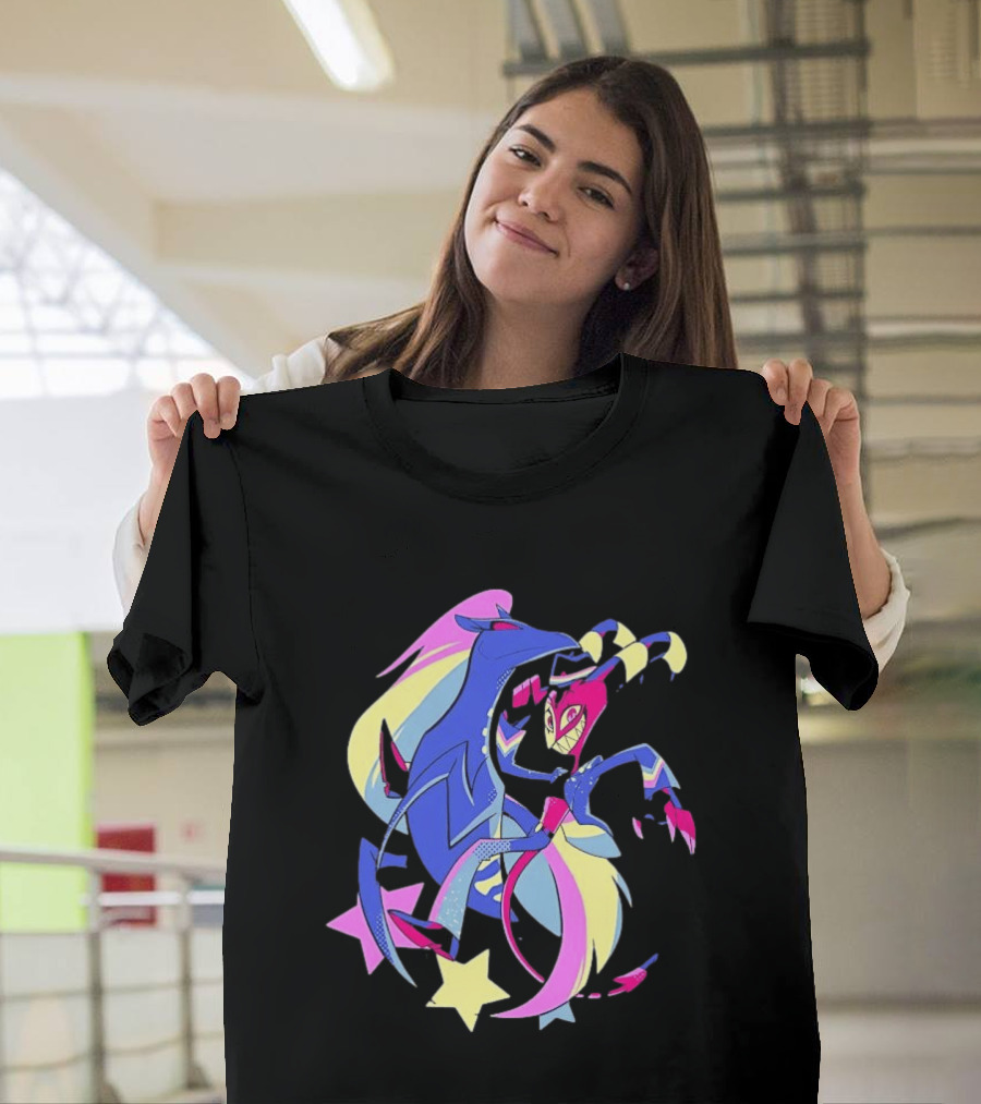 Blitz And Stolas Helluva Boss Neon Aesthetic Stars T-Shirt