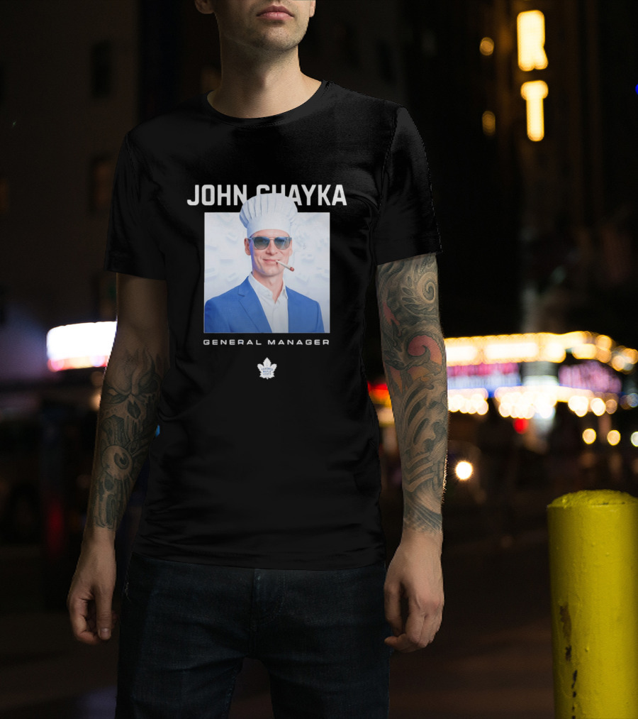 John Chayka Toronto Maple Leafs General Manager Chef Hat Smoking T-Shirt