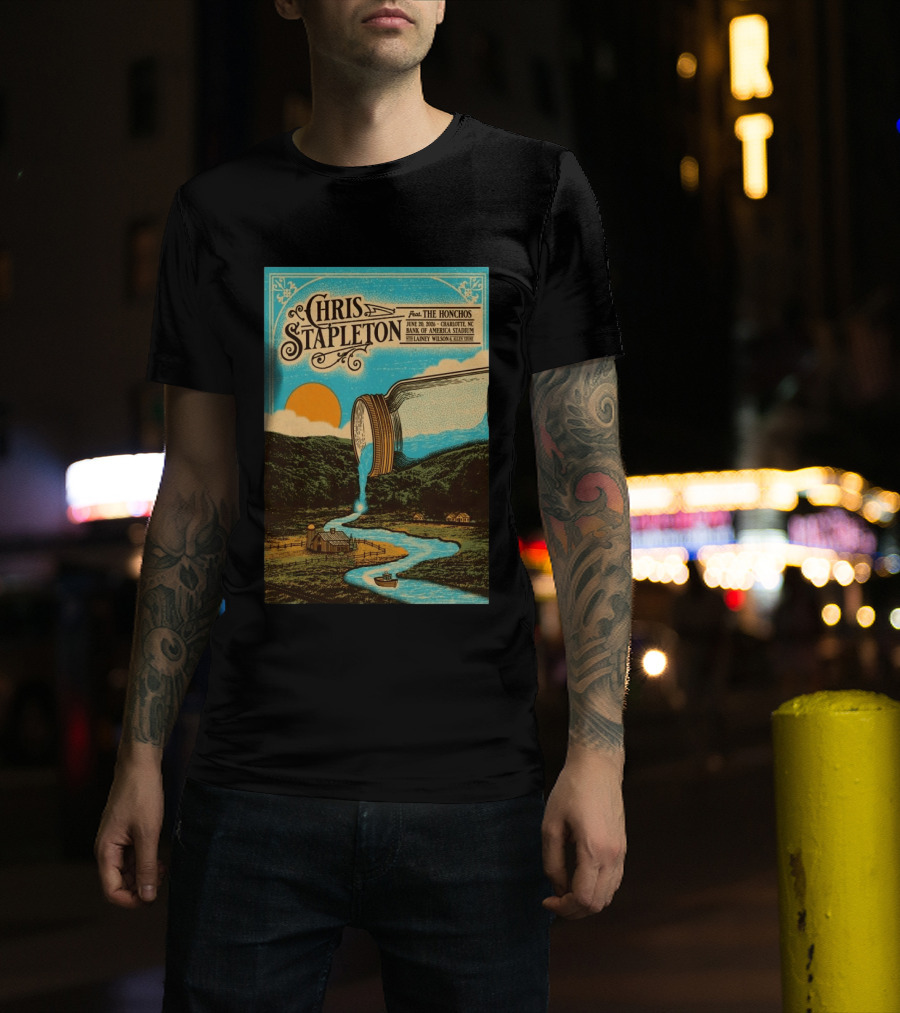 Chris Stapleton Feat. The Honchos June 20 2026 Charlotte NC Bank Of America Stadium Lainey Wilson T-Shirt