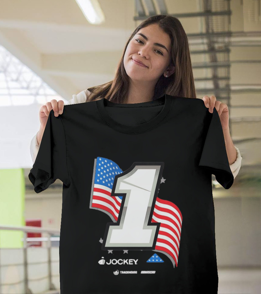 Ross Chastain 1 Jockey Folds Of Honor American Flag Trackhouse NASCAR Racing T-Shirt