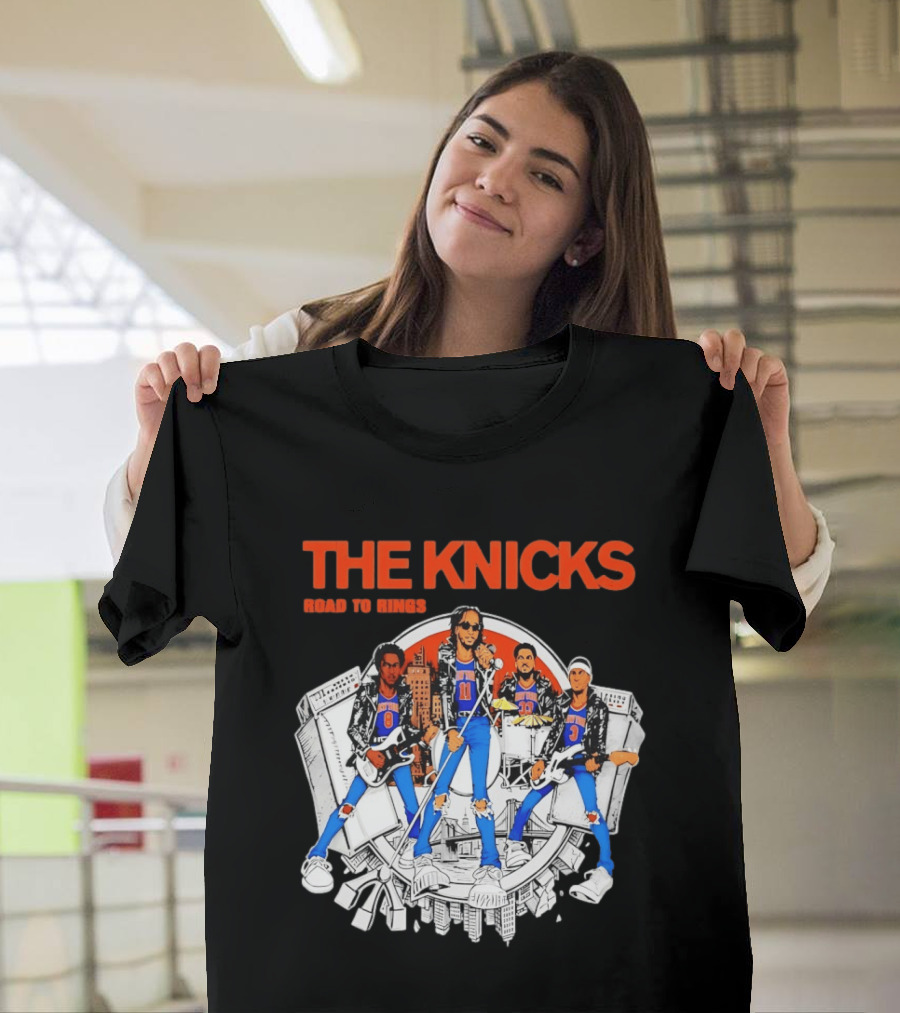 THE KNICKS Players Rock Road To Rings New York Knicks T-Shirt