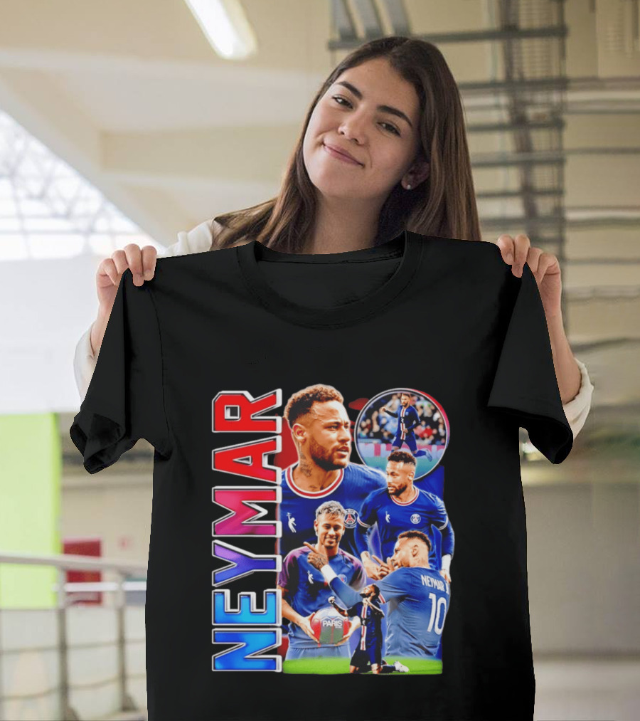 Neymar Paris Saint Germain Football Icon PSG Number 10 T-Shirt