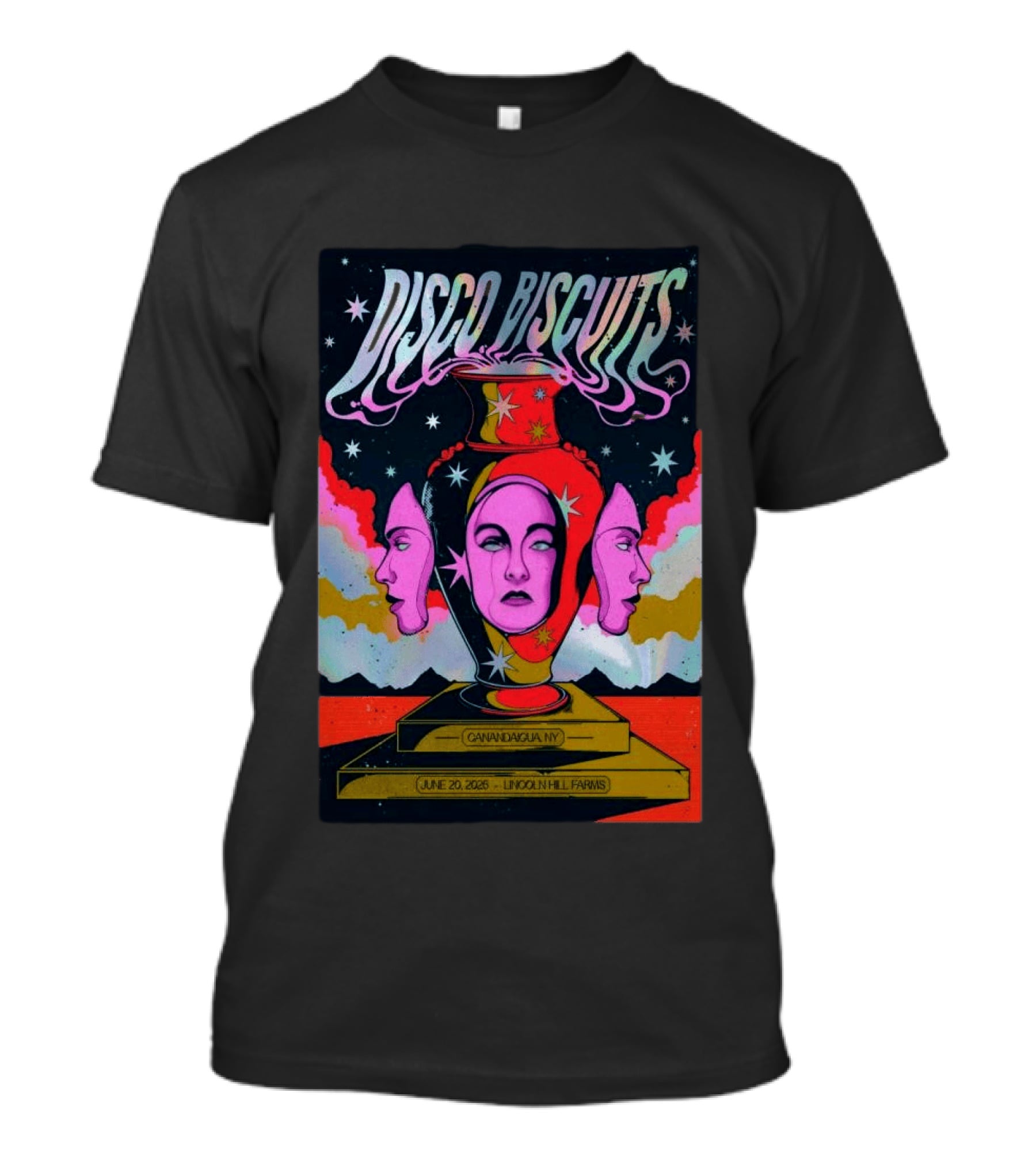Disco Biscuits Lincoln Hill Farms June 20 2026 Canandaigua NY Psychedelic T-Shirt