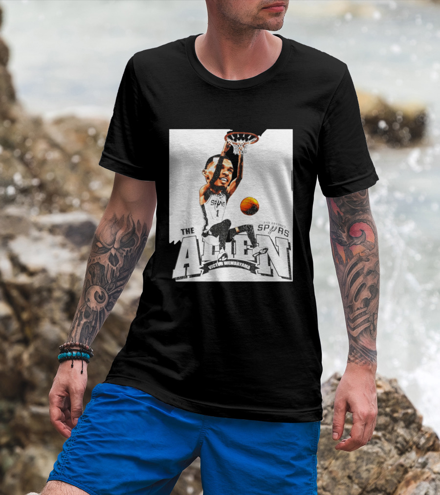 Victor Wembanyama The Alien San Antonio Spurs Basketball T-Shirt