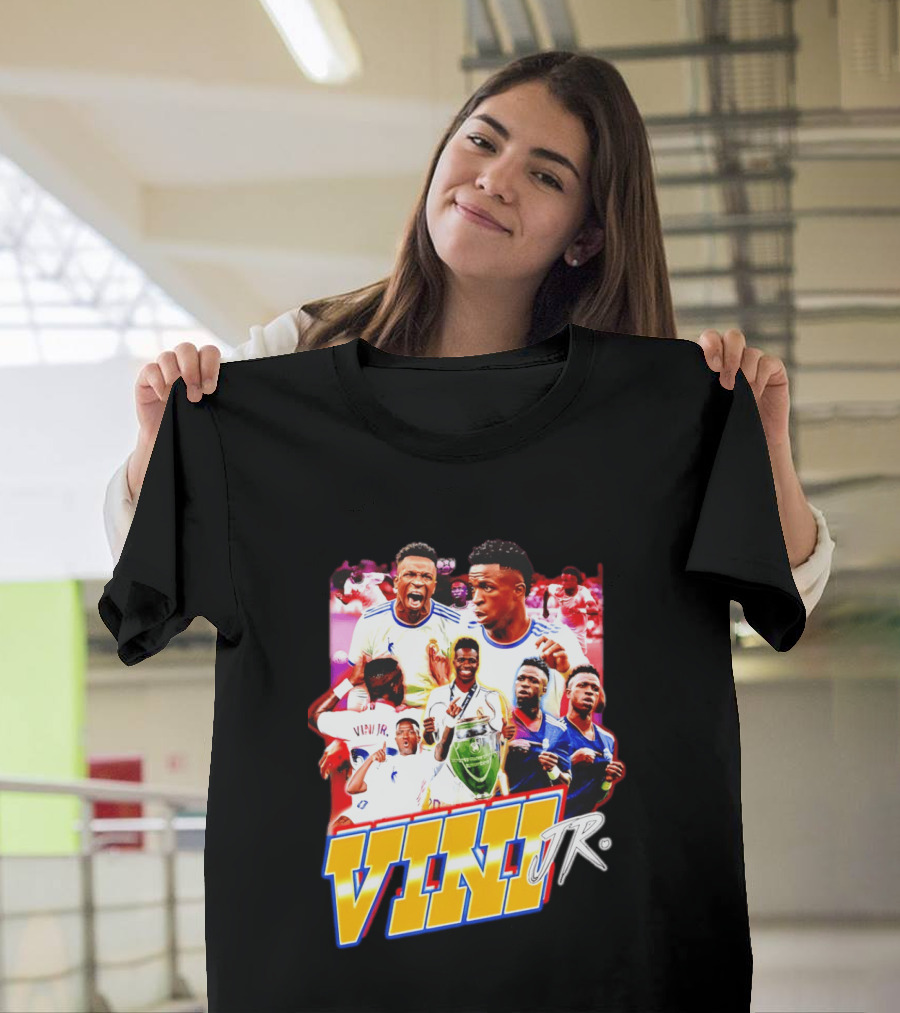 Vini Jr Vinicius Junior Real Madrid Football Collage T-Shirt