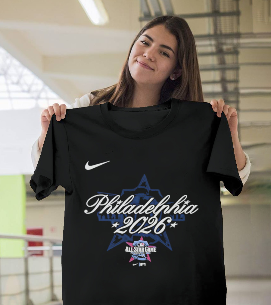 Nike Philadelphia 2026 MLB All Star Game Stars Liberty Bell T-Shirt