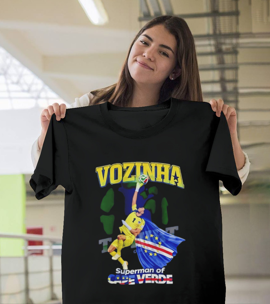 2026 Vozinha Superman Cape Verde Socer Hero T-Shirt
