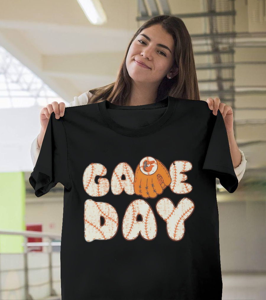 Baltimore Orioles Game Day Baseball Glove MLB T-Shirt