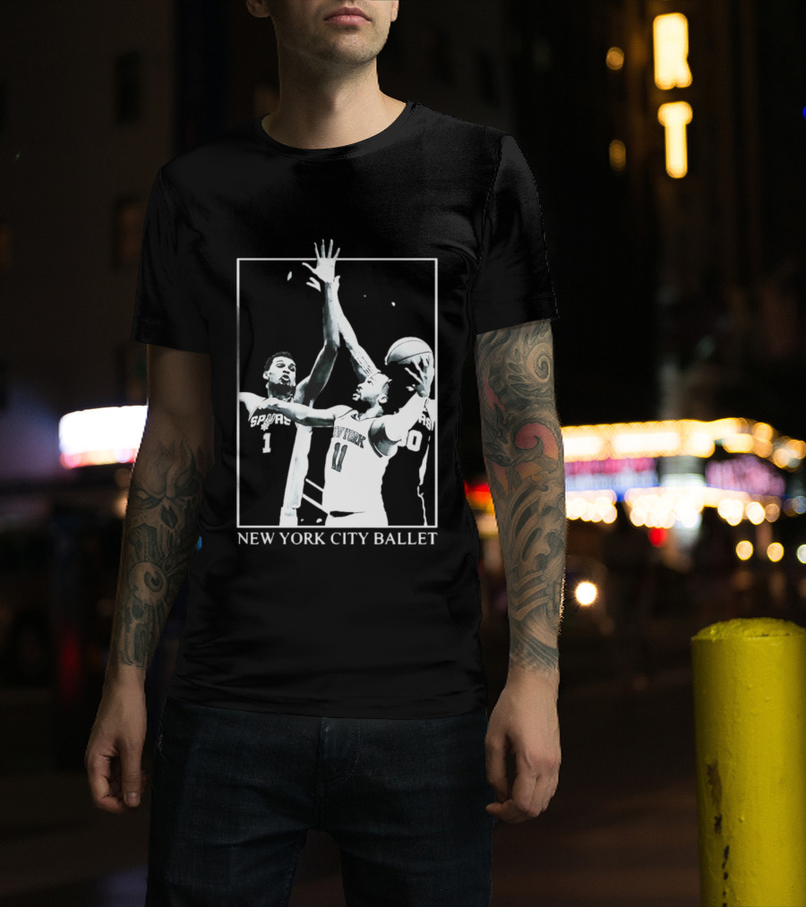 Jalen Brunson New York Spurs NBA Matchup Ballet Performance T-Shirt