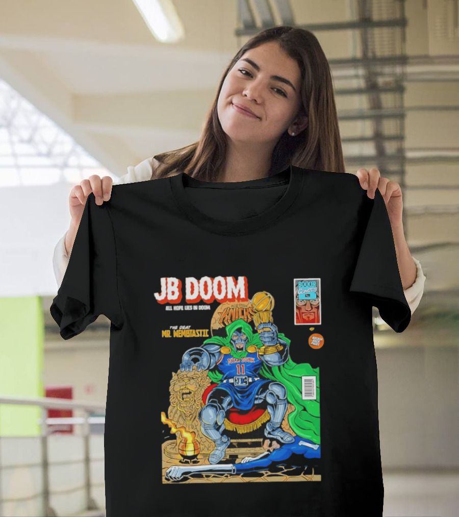 JB Doom New York Knicks 2026 NBA Champs The Death Of Mr. Wembtastic T-Shirt