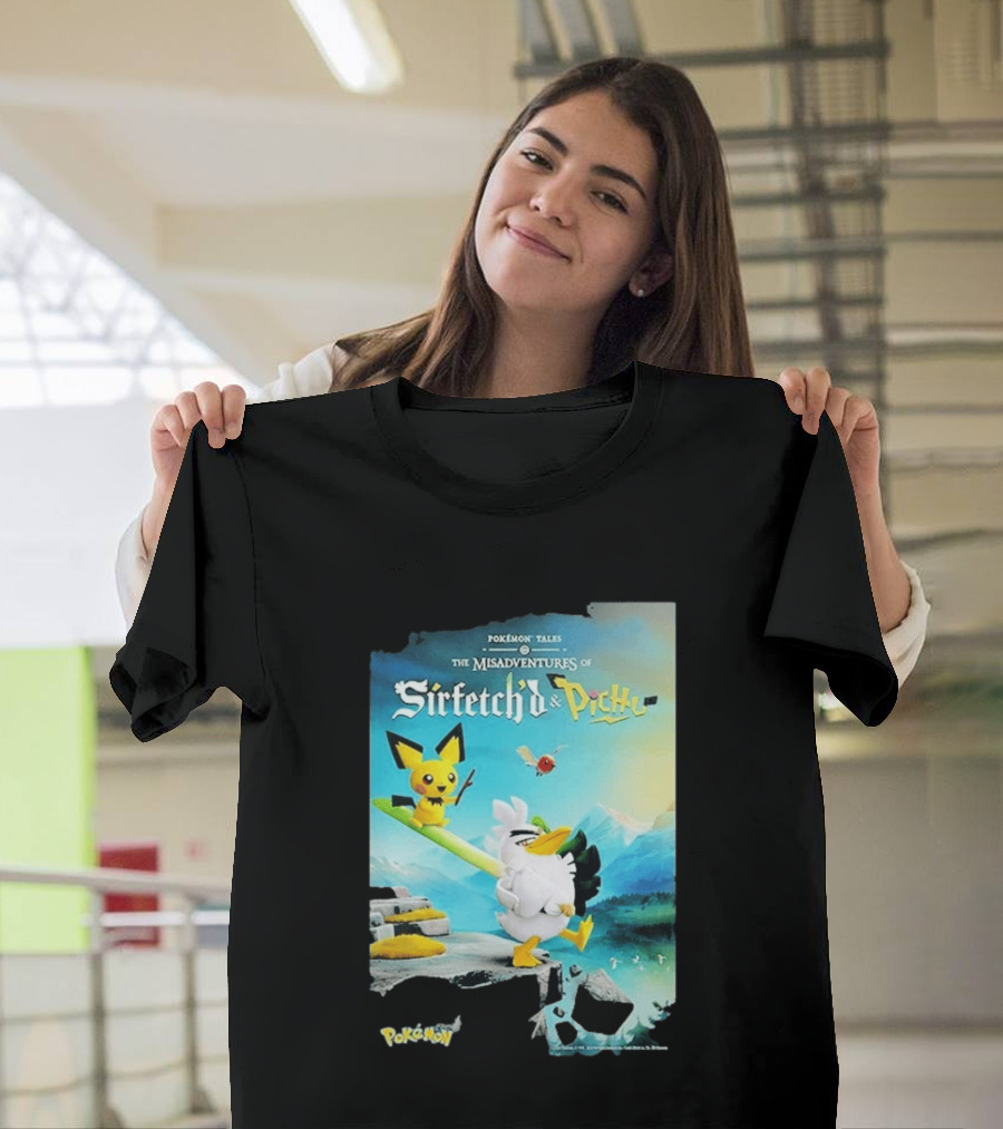 Pokémon Tales The Misadventures Of Sirfetch'd And Pichu Adventure Scene T-Shirt