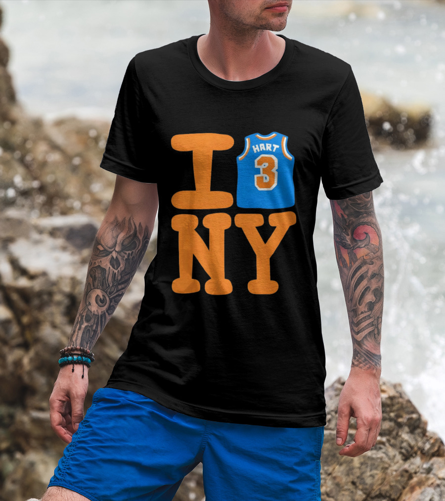 Josh Hart New York Knicks I Love NY 3 Basketball 2026 T-Shirt