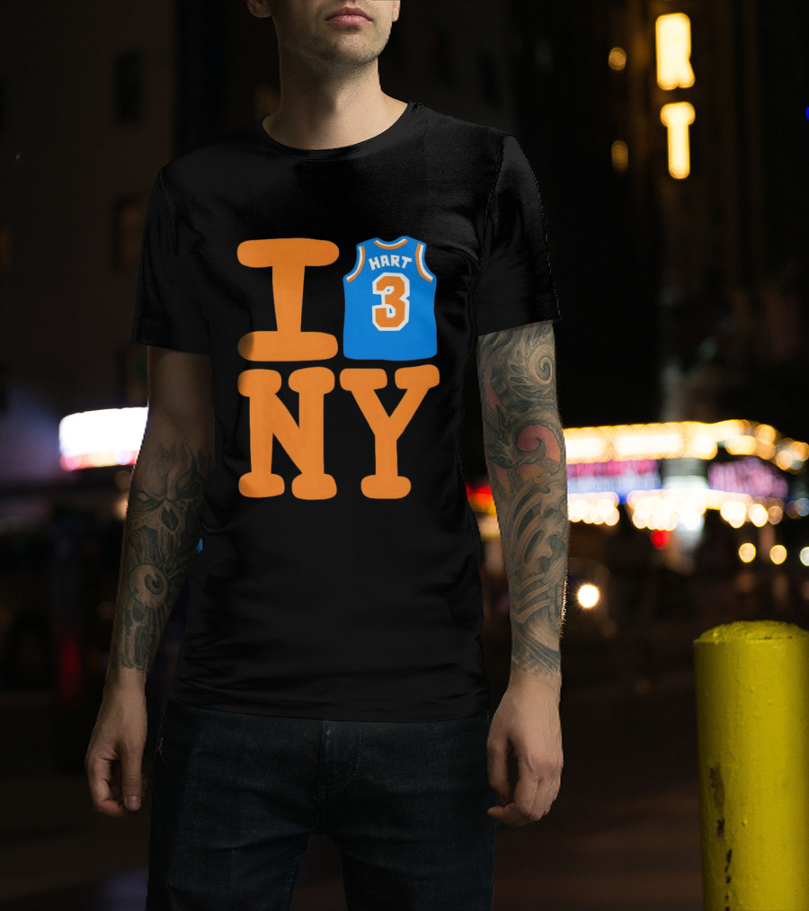 Josh Hart New York Knicks I Love NY 3 Basketball 2026 T-Shirt