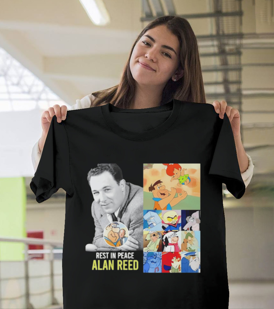 Rest In Peace Alan Reed Iconic Characters Montage Fred Flintstone Nostalgia T-Shirt