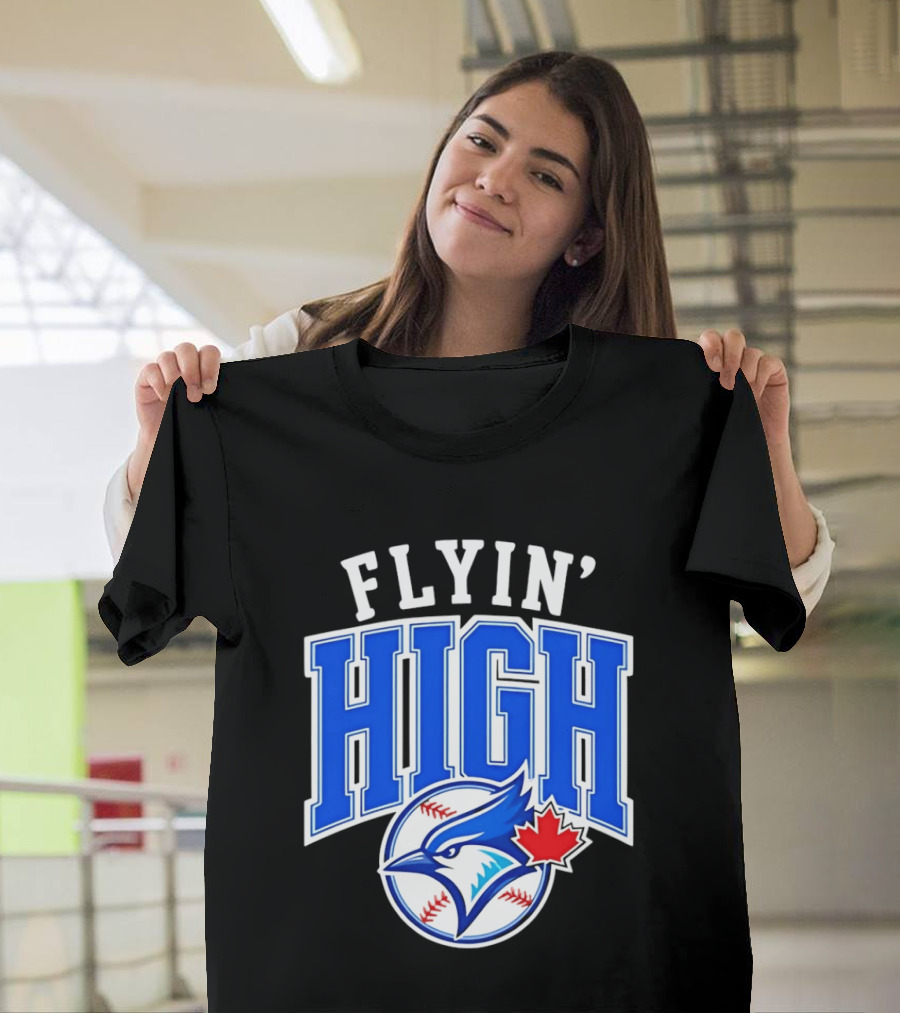 Flyin' High Toronto Blue Jays Maple Leaf Baseball Team T-Shirt