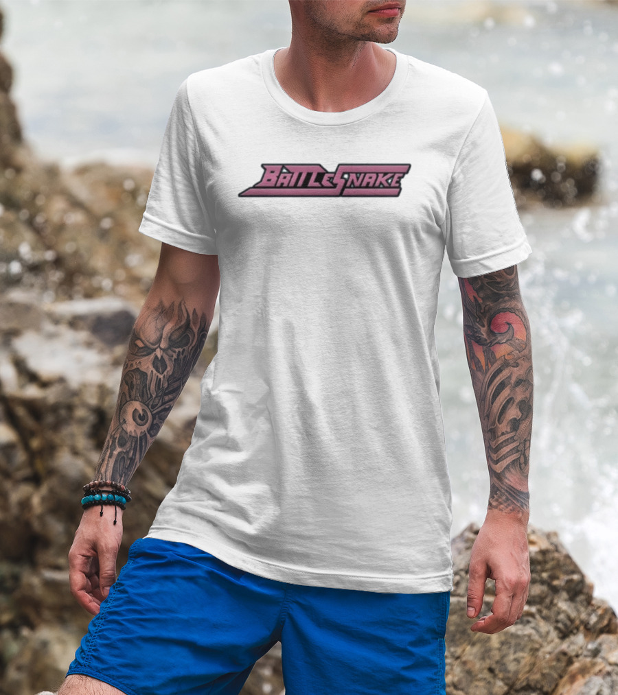 Battlesnake Pink Retro Gaming Style Font T-Shirt