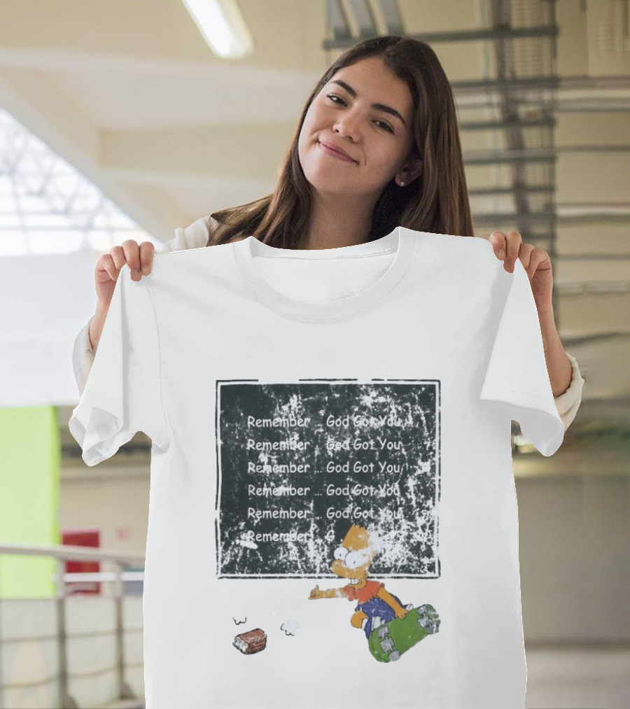Boneyard Bart Remember God Got You Skateboard T-Shirt