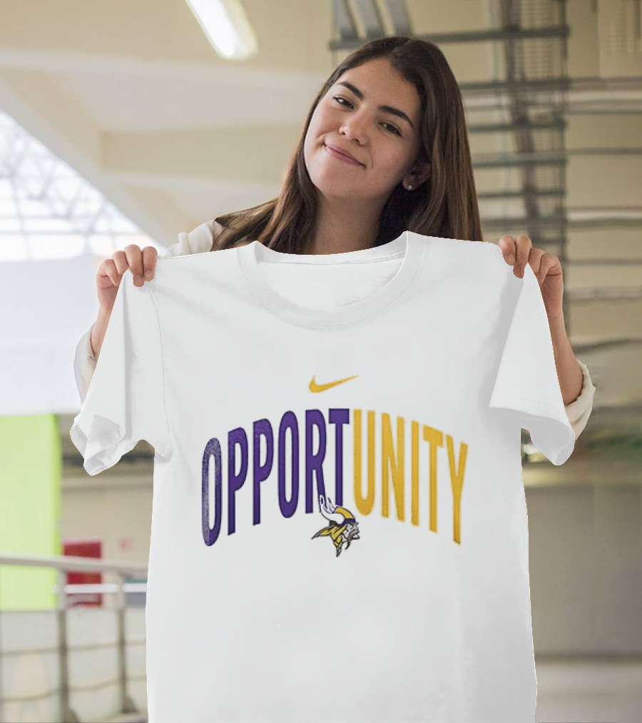 Nike Minnesota Vikings Opportunity Justice Freedom Equity T-Shirt