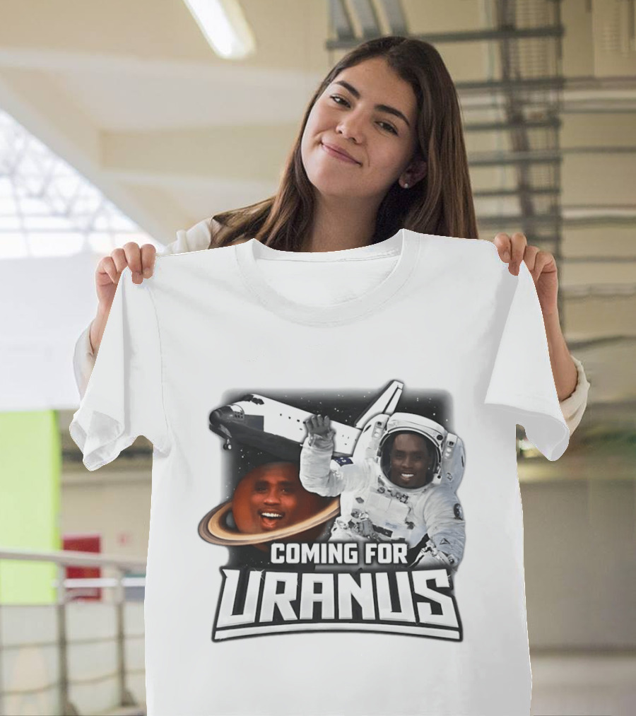 Coming For Uranus Astronaut Spaceship Humor T-Shirt