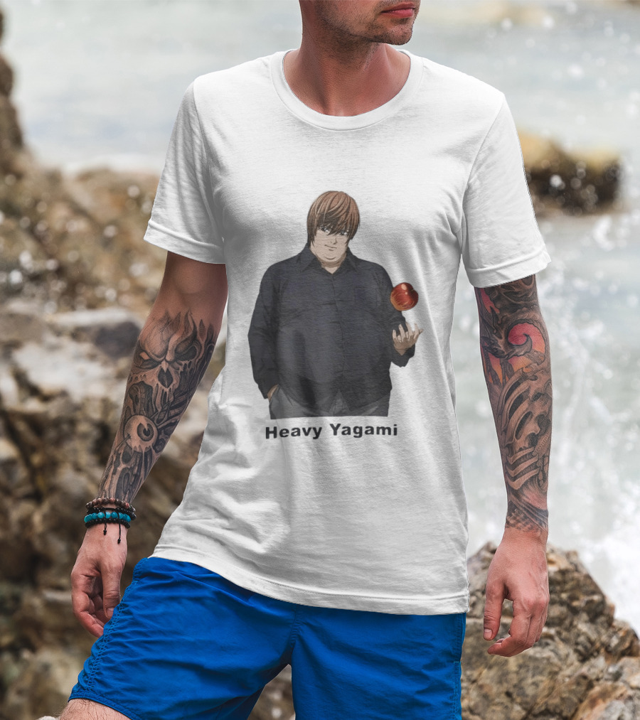 Heavy Yagami Light Death Note Apple T-Shirt
