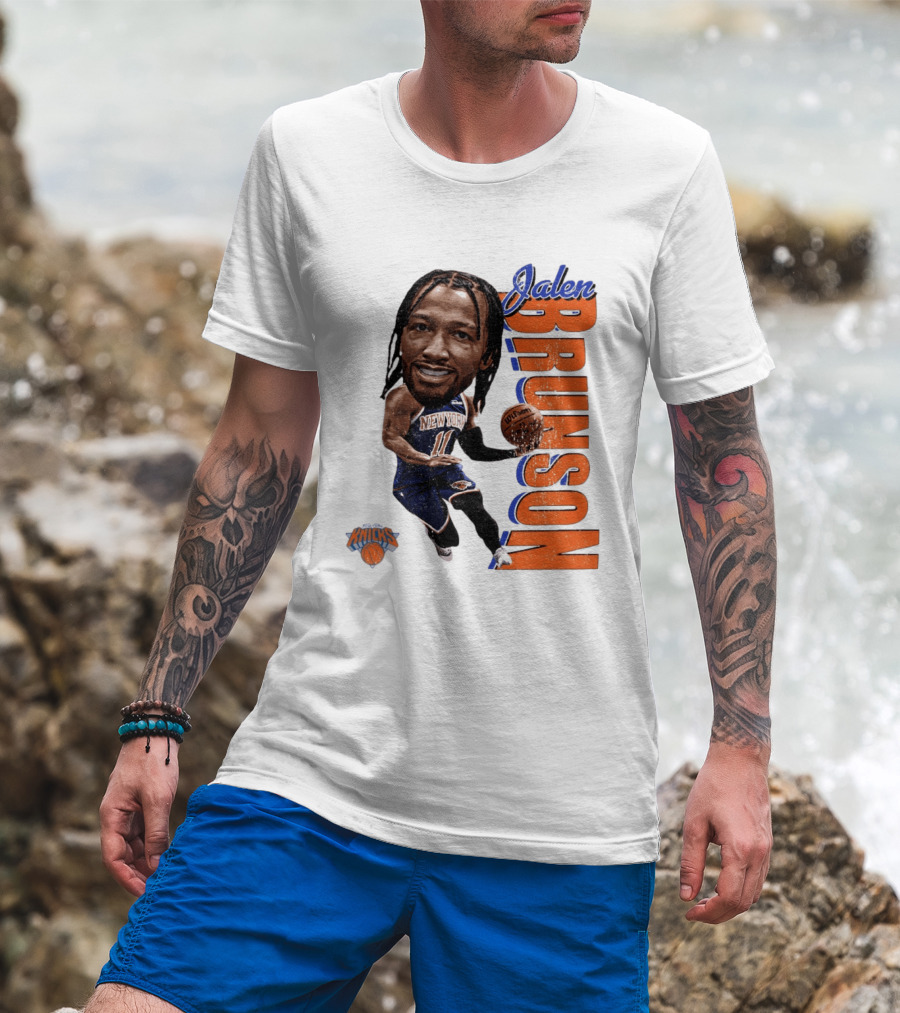 Jalen Brunson New York Knicks Basketball Caricature NBA Knicks T-Shirt