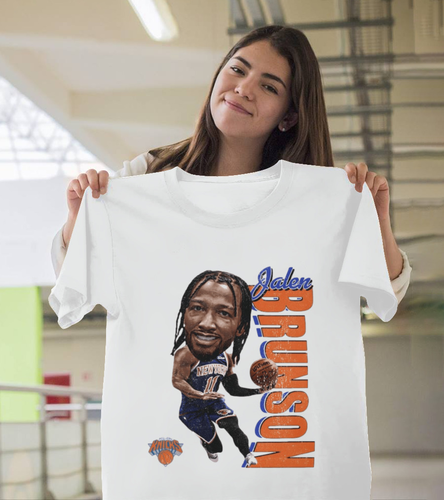 Jalen Brunson New York Knicks Basketball Caricature NBA Knicks T-Shirt