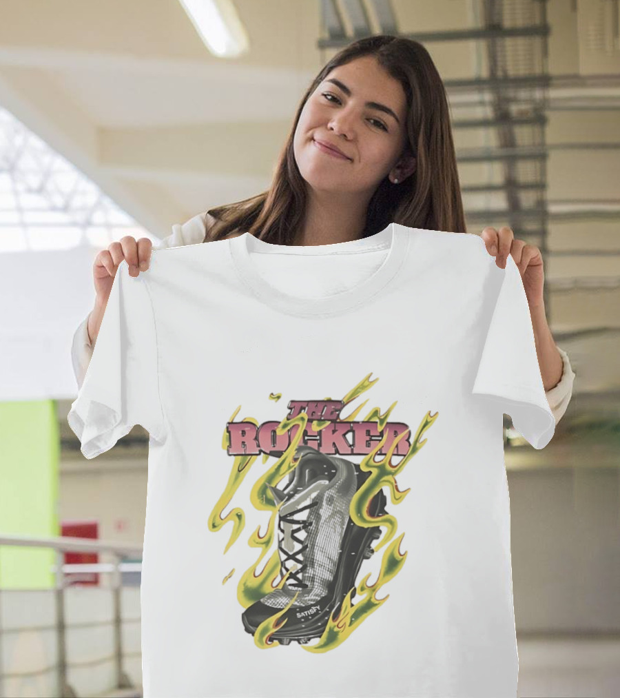 The Rocker Satisfy Running Original Trailblazer Flame Boot T-Shirt