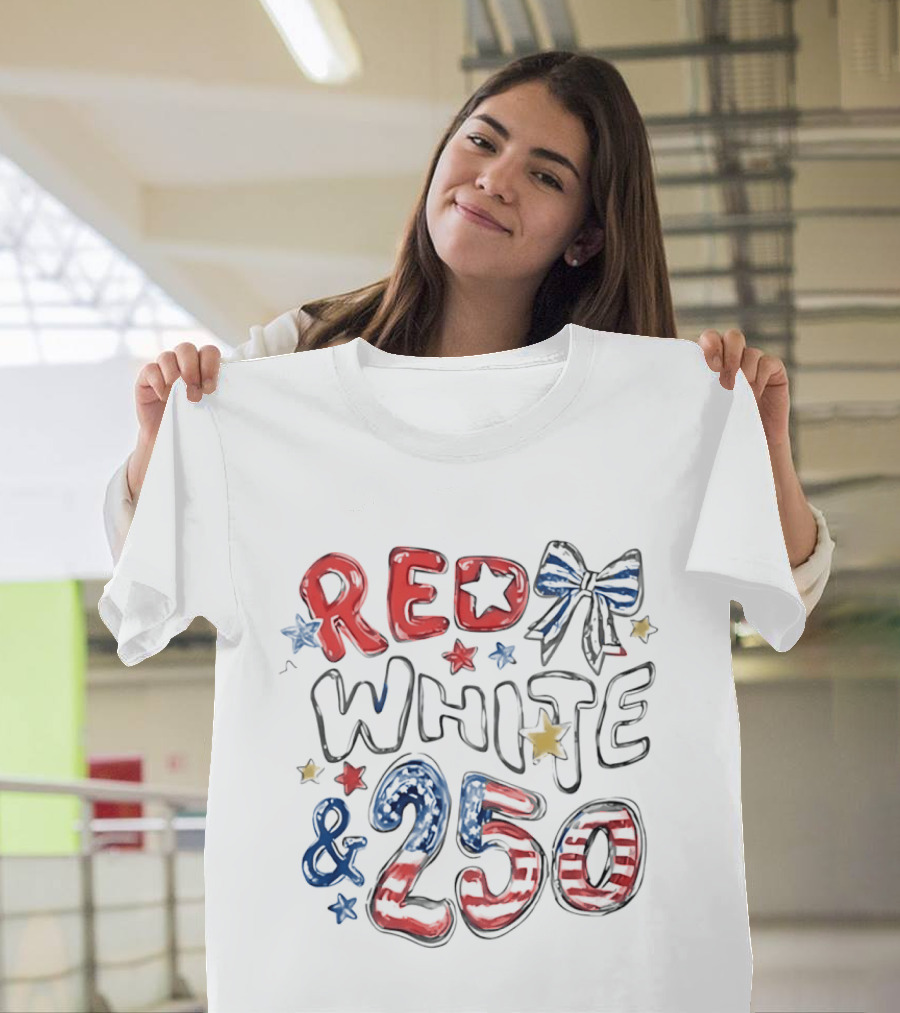 Red White And 250 Stars & Stripes T-Shirt