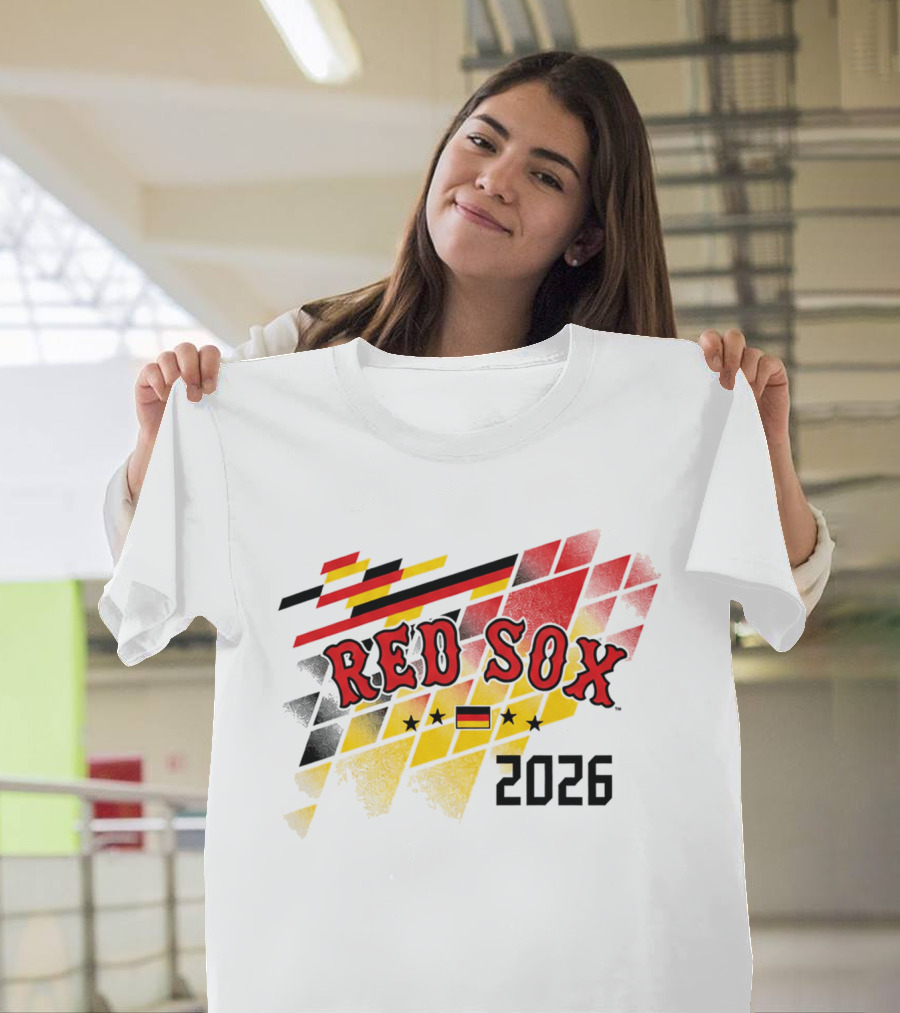 Red Sox 2026 German Celebration With Flag And Stars T-Shirt