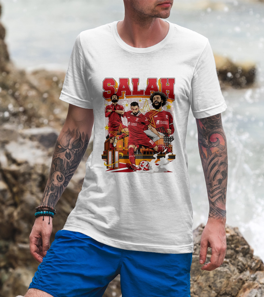 Mohamed Salah Liverpool FC Planet Euphoria Premier League T-Shirt