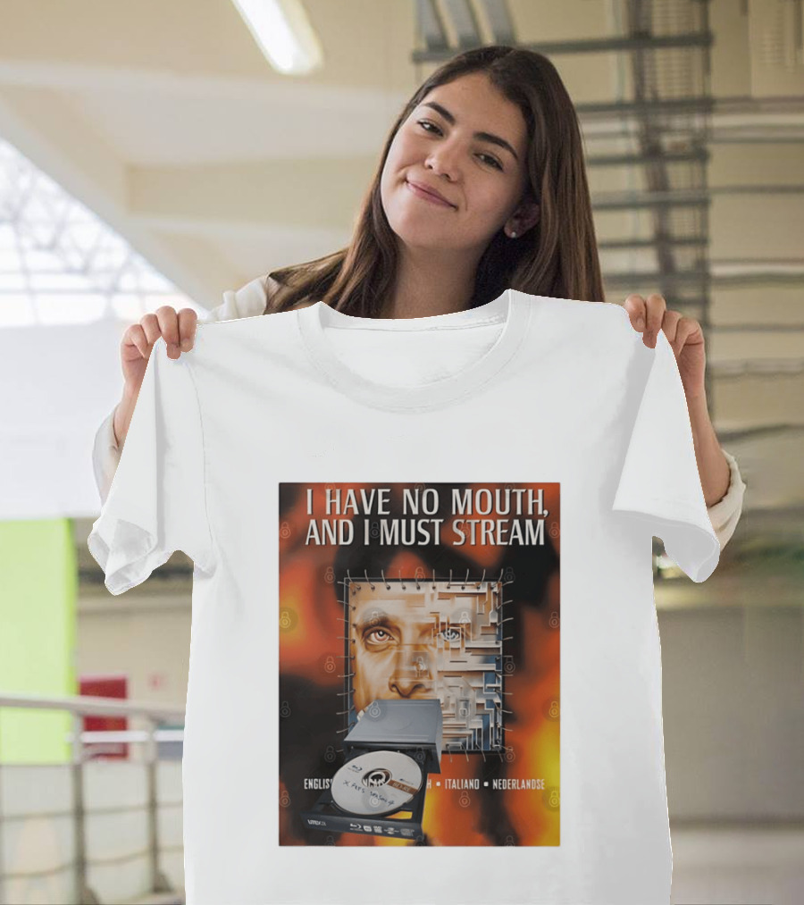 I Have No Mouth And I Must Stream Disc Drive Maze T-Shirt