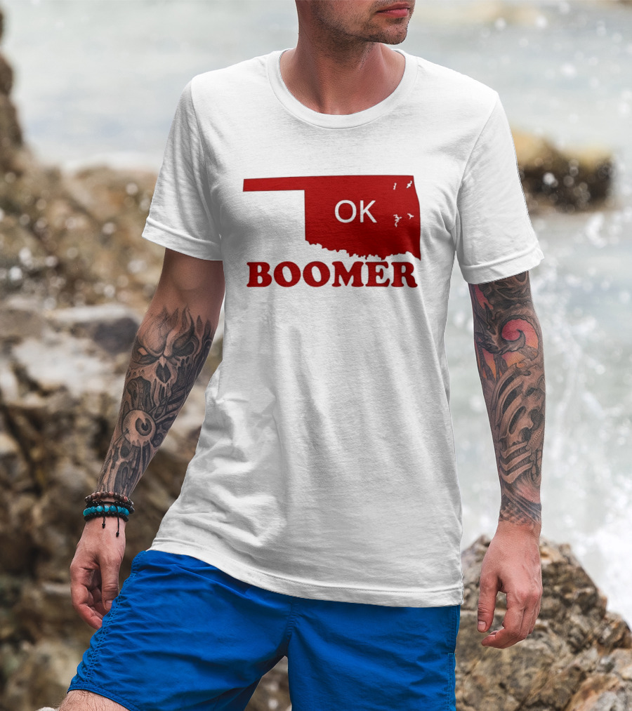 Oklahoma State OK Boomer Map T-Shirt