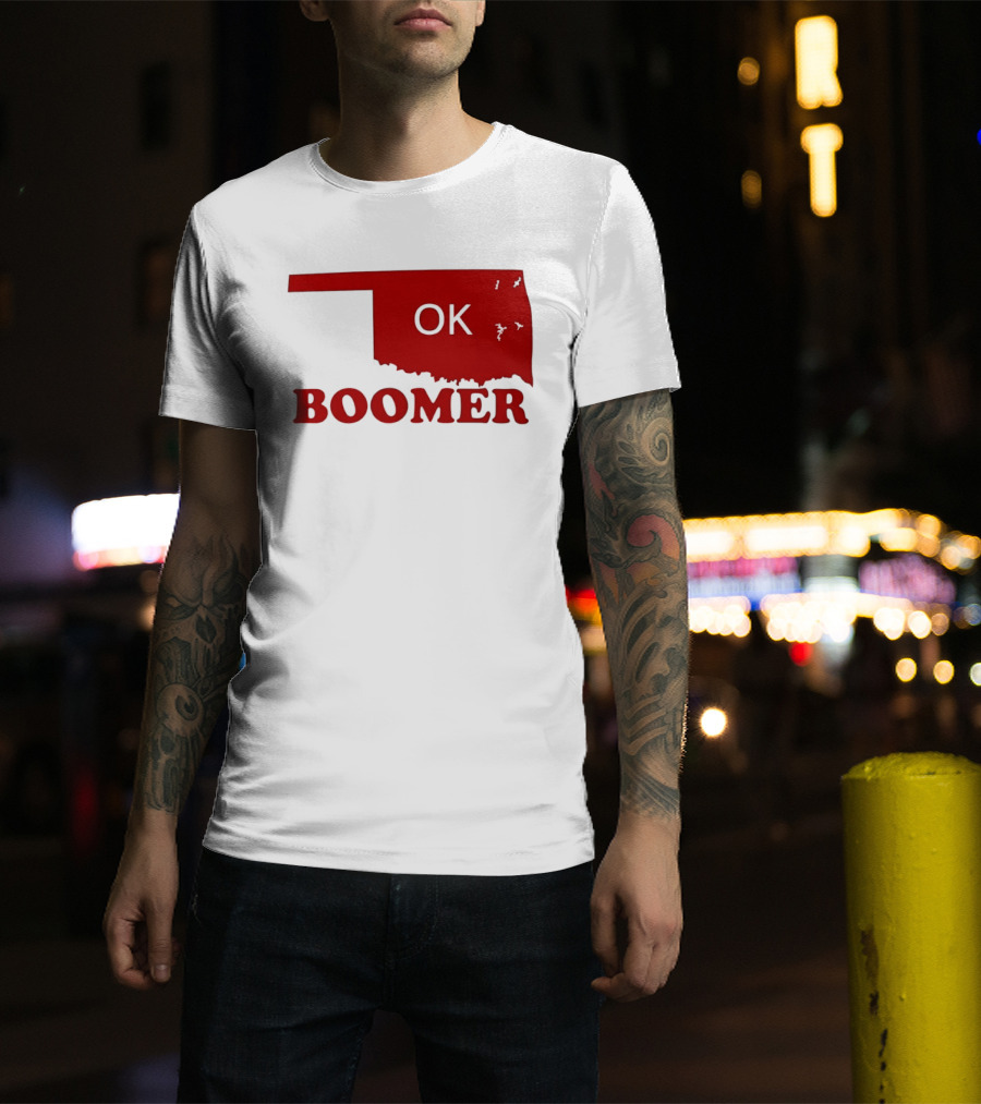 Oklahoma State OK Boomer Map T-Shirt