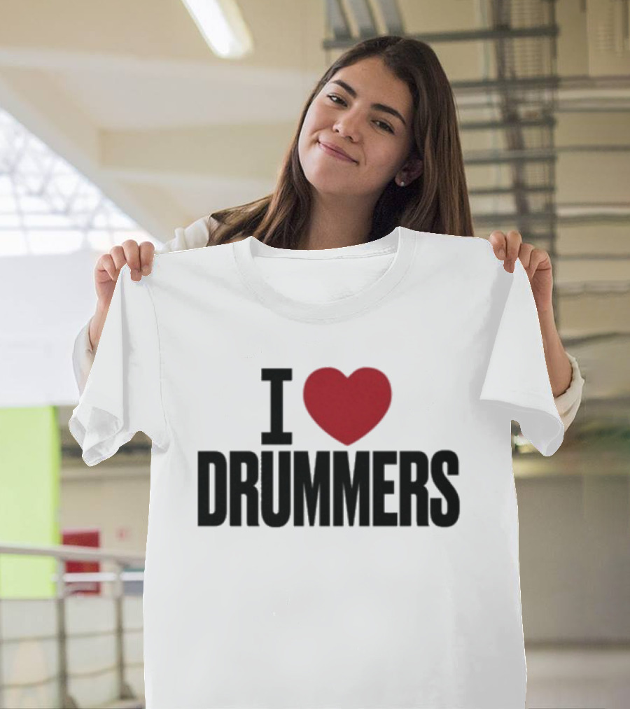 G Flip I Heart Drummers T-Shirt