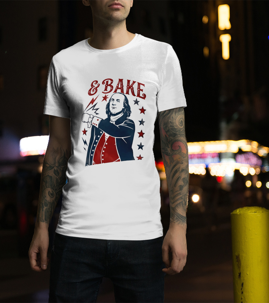 George Washington 4th Of July Bake American 250th Celebration T-Shirt