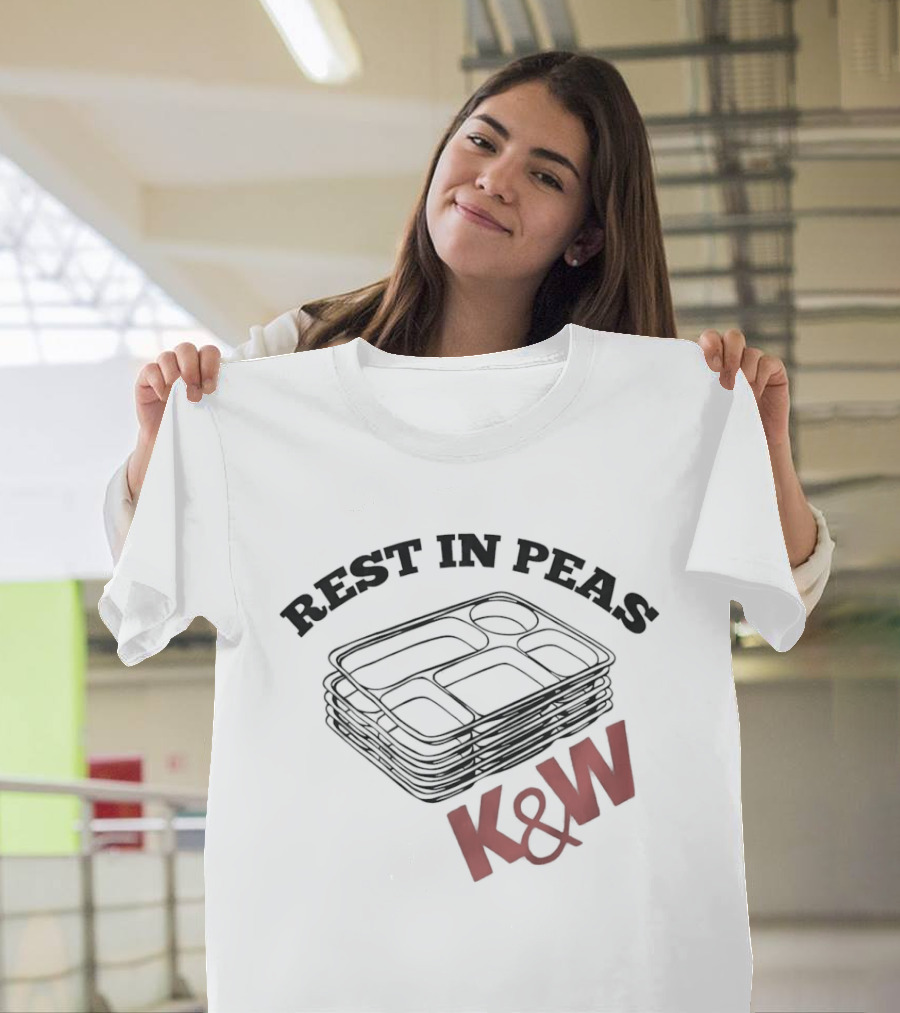 Rest In Peas K&W Cafeteria Tray Stack Retro Humor T-Shirt
