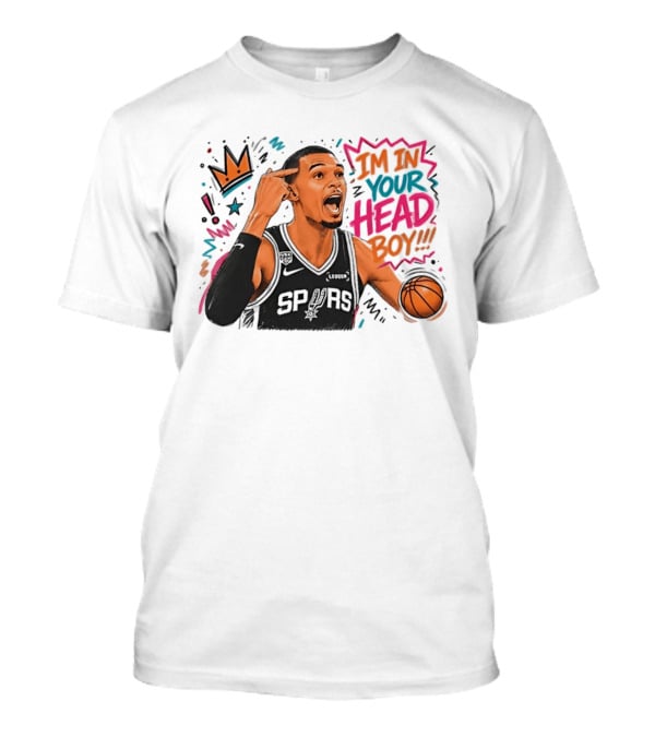 San Antonio Spurs Victor Wembanyama I'm In Your Head Boy Basketball Star T-Shirt
